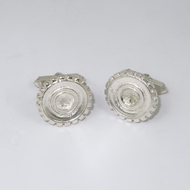 Silver wheel/cog cufflinks